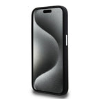 Karl Lagerfeld Silicone Metal Script Logo dėklas iPhone 15 Pro - juodas