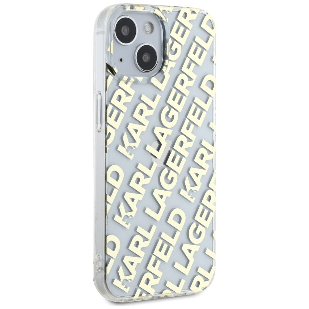 Karl Lagerfeld IML Fullover Logo dėklas, skirtas iPhone 15 / 14 / 13 - auksinis