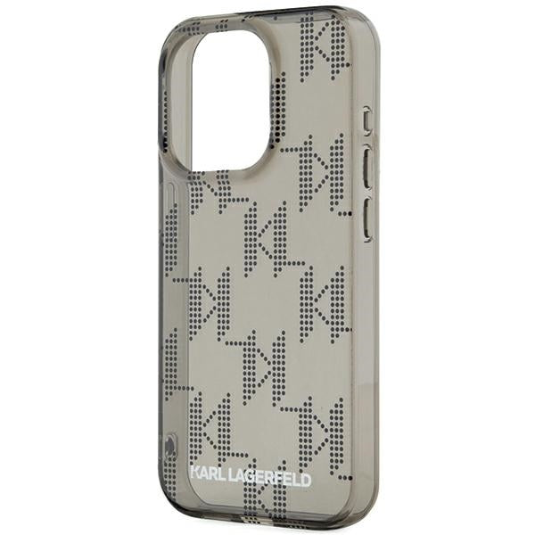 Karl Lagerfeld dėklas iPhone 15 Pro Max – juodas, su virvele
