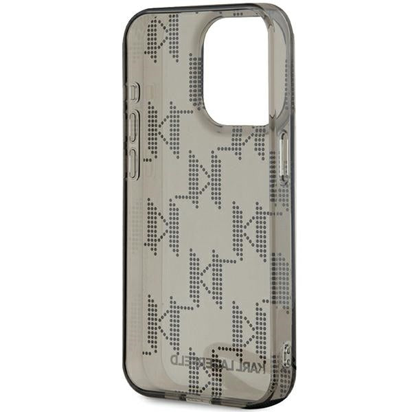 Karl Lagerfeld dėklas iPhone 15 Pro Max – juodas, su virvele