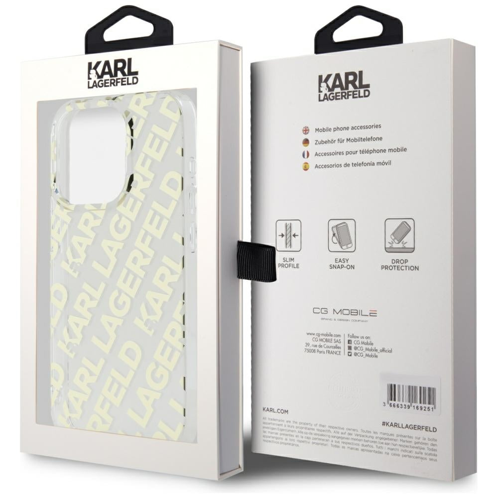 Karl Lagerfeld dėklas iPhone 15 Pro Max – auksinis