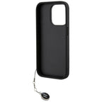 Karl Lagerfeld Saffiano Rhinestones & Charm dėklas, skirtas iPhone 15 Pro Max - juodas