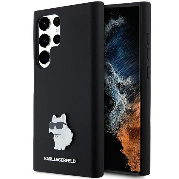 Karl Lagerfeld silikoninis dėklas Samsung Galaxy S24 Ultra – juodas -- Samsung Galaxy S24 Ultra