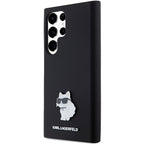 Karl Lagerfeld silikoninis dėklas Samsung Galaxy S24 Ultra – juodas -- Samsung Galaxy S24 Ultra