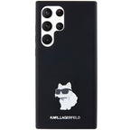 Karl Lagerfeld silikoninis dėklas Samsung Galaxy S24 Ultra – juodas -- Samsung Galaxy S24 Ultra