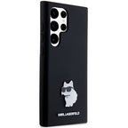 Karl Lagerfeld silikoninis dėklas Samsung Galaxy S24 Ultra – juodas -- Samsung Galaxy S24 Ultra