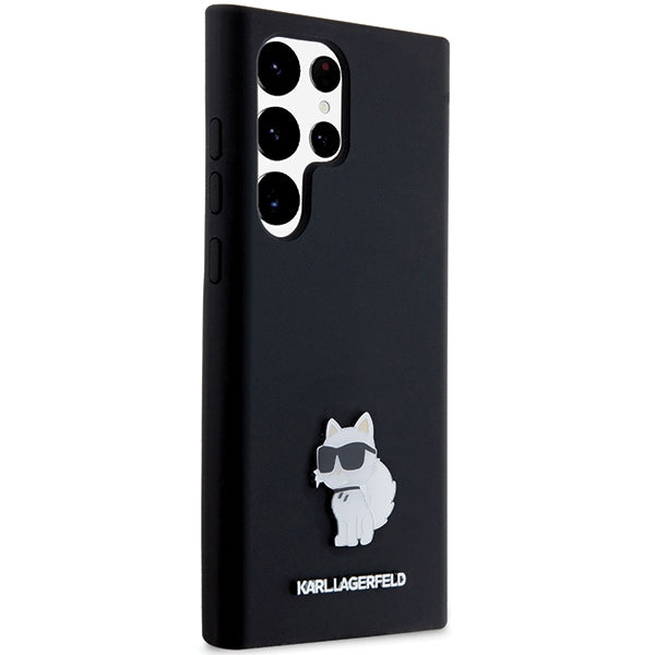 Karl Lagerfeld silikoninis dėklas Samsung Galaxy S24 Ultra – juodas -- Samsung Galaxy S24 Ultra