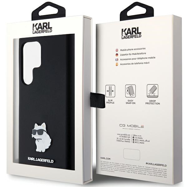 Karl Lagerfeld silikoninis dėklas Samsung Galaxy S24 Ultra – juodas -- Samsung Galaxy S24 Ultra