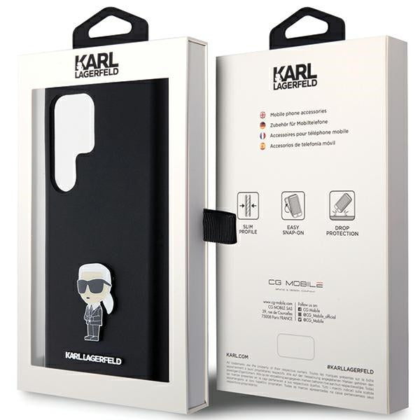 Karl Lagerfeld silikoninis dėklas Samsung Galaxy S24 Ultra – juodas