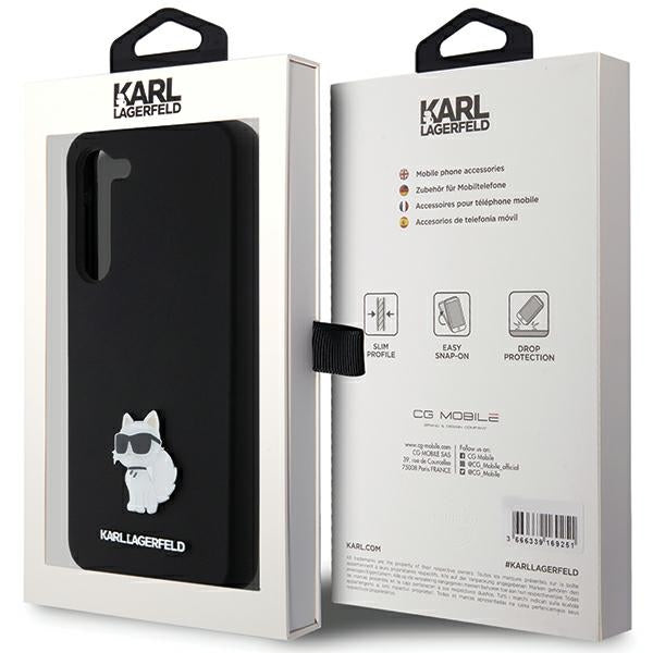 Karl Lagerfeld silikoninis dėklas Galaxy S24+ – juodas