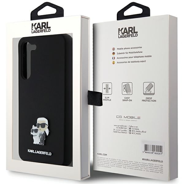 Karl Lagerfeld silikoninis dėklas Galaxy S24+ – juodas