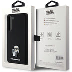 Karl Lagerfeld silikoninis dėklas Galaxy S24+ – juodas