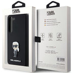 Karl Lagerfeld silikoninis dėklas Samsung Galaxy S24+ – juodas