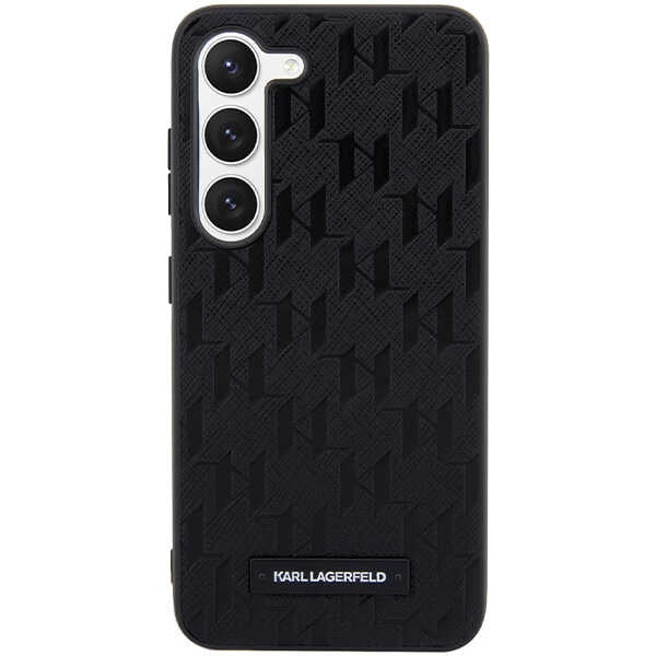 Karl Lagerfeld Saffiano Monogram dėklas Samsung Galaxy S24 – juodas