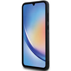 Karl Lagerfeld blizgus dėklas Samsung Galaxy A35 – sidabrinis