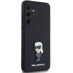 Karl Lagerfeld blizgus dėklas Galaxy A35 – juodas