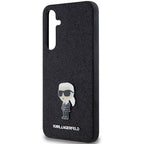 Karl Lagerfeld blizgus dėklas Galaxy A35 – juodas
