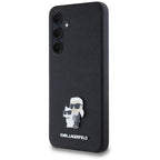 Karl Lagerfeld Saffiano dėklas Galaxy A35 – juodas
