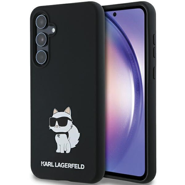 Karl Lagerfeld silikoninis dėklas Galaxy A35 – juodas