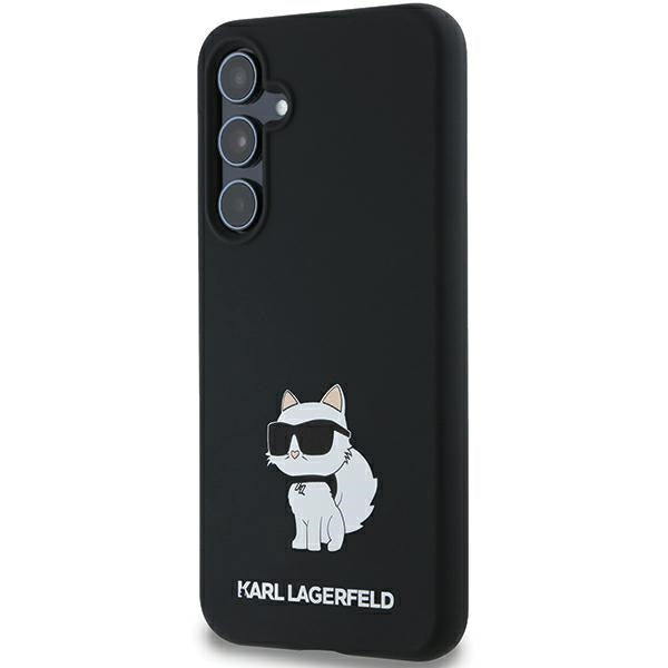 Karl Lagerfeld silikoninis dėklas Galaxy A35 – juodas