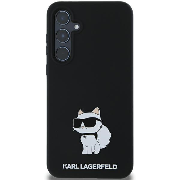 Karl Lagerfeld silikoninis dėklas Galaxy A35 – juodas