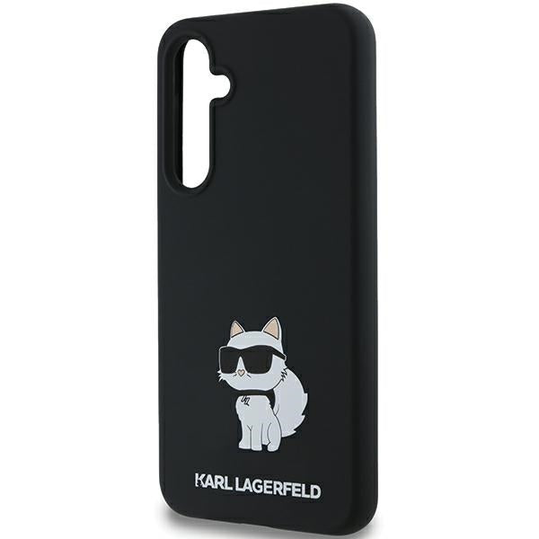 Karl Lagerfeld silikoninis dėklas Galaxy A35 – juodas