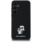 Karl Lagerfeld silikoninis dėklas Galaxy A35 – juodas