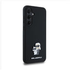 Karl Lagerfeld silikoninis dėklas Galaxy A35 – juodas