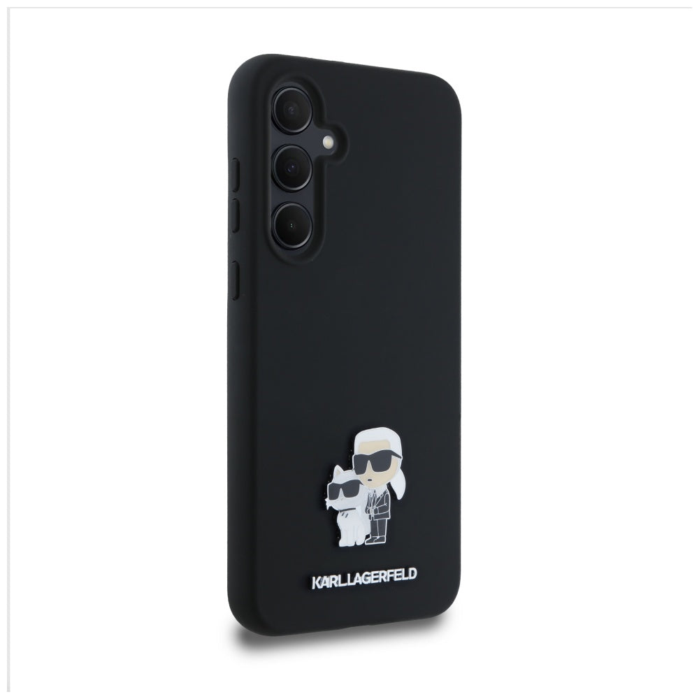 Karl Lagerfeld silikoninis dėklas Galaxy A35 – juodas