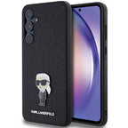 Karl Lagerfeld blizgus dėklas Samsung Galaxy A55 – juodas
