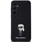 Karl Lagerfeld blizgus dėklas Samsung Galaxy A55 – juodas