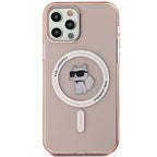 Karl Lagerfeld IML Choupette MagSafe dėklas iPhone 12/12 Pro - rožinis -- iPhone 12