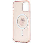 Karl Lagerfeld IML Choupette MagSafe dėklas iPhone 12/12 Pro - rožinis -- iPhone 12