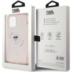 Karl Lagerfeld IML Choupette MagSafe dėklas iPhone 12/12 Pro - rožinis -- iPhone 12