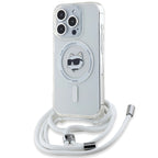 Karl Lagerfeld IML Choupette Head & Cord MagSafe dėklas, skirtas iPhone 13 Pro Max - skaidrus