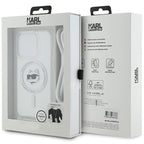 Karl Lagerfeld IML Choupette Head & Cord MagSafe dėklas, skirtas iPhone 13 Pro Max - skaidrus