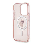 Karl Lagerfeld IML Choupette MagSafe dėklas iPhone 14 Pro - rožinis