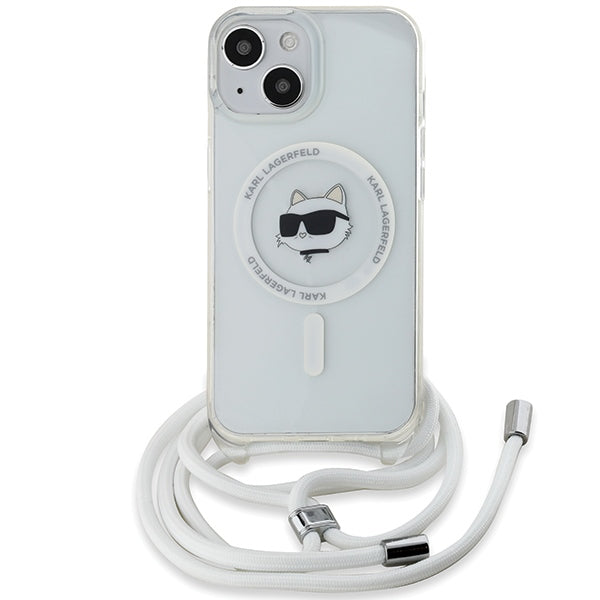 Karl Lagerfeld MagSafe dėklas iPhone 14/13/15 – skaidrus
