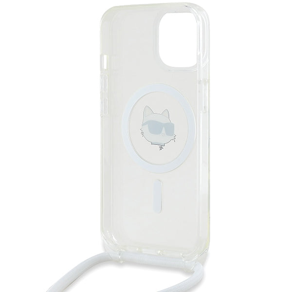 Karl Lagerfeld MagSafe dėklas iPhone 14/13/15 – skaidrus