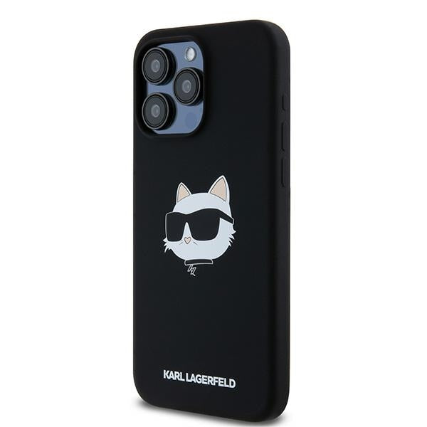 Karl Lagerfeld silikoninis MagSafe dėklas iPhone 15 Pro – juodas -- iPhone 15 Pro