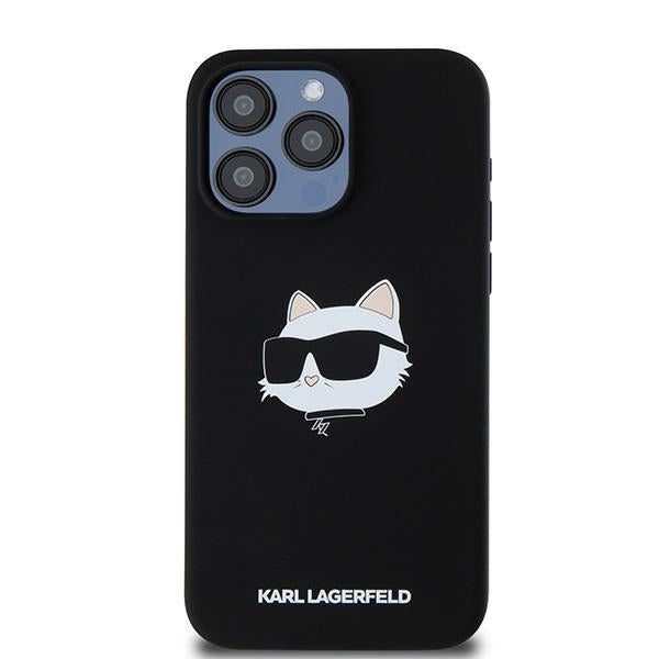 Karl Lagerfeld silikoninis MagSafe dėklas iPhone 15 Pro – juodas -- iPhone 15 Pro
