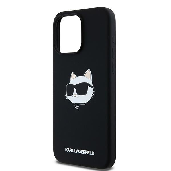 Karl Lagerfeld silikoninis MagSafe dėklas iPhone 15 Pro – juodas -- iPhone 15 Pro