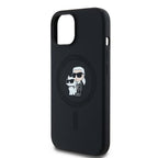Karl Lagerfeld Silicone Karl&Choupette MagSafe dėklas iPhone 15 Plus / 14 Plus - juodas