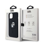 Karl Lagerfeld Silicone Karl&Choupette MagSafe dėklas iPhone 15 Plus / 14 Plus - juodas