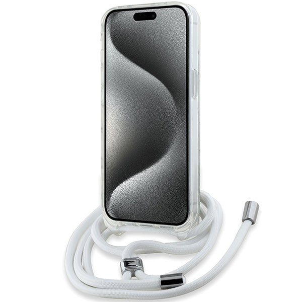 Karl Lagerfeld IML Choupette Head&Cord MagSafe dėklas, skirtas iPhone 15 / 14 / 13 - skaidrus