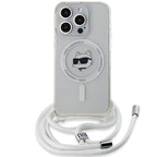 Karl Lagerfeld MagSafe dėklas iPhone 15 Pro Max – skaidrus