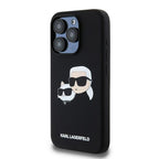 Karl Lagerfeld silikoninis MagSafe dėklas iPhone 15 Pro Max – juodas