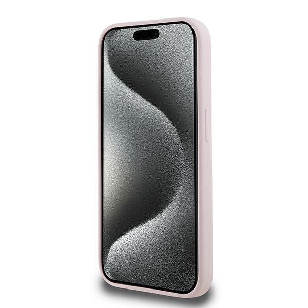 Karl Lagerfeld Silikoninis Karl&Choupette MagSafe Dėklas, skirtas iPhone 15 Pro Max – rožinis