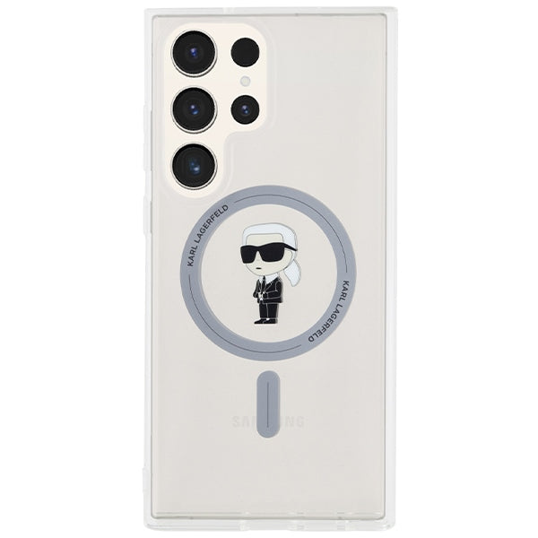 Karl Lagerfeld MagSafe dėklas Samsung Galaxy S24 Ultra – skaidrus