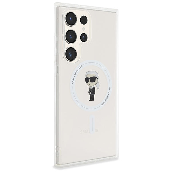 Karl Lagerfeld MagSafe dėklas Samsung Galaxy S24 Ultra – skaidrus
